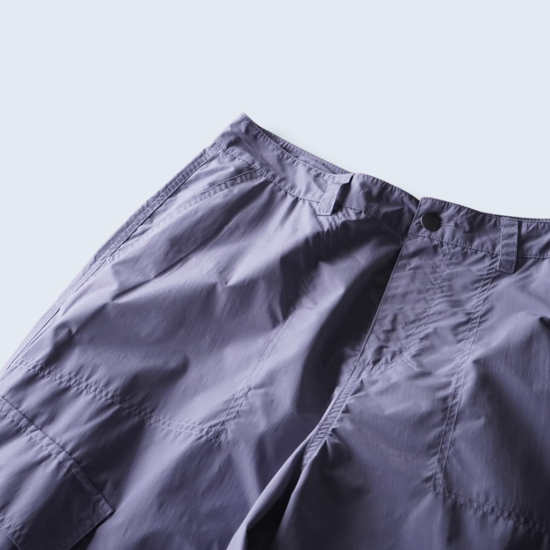 wide silhouette poly baggy pants