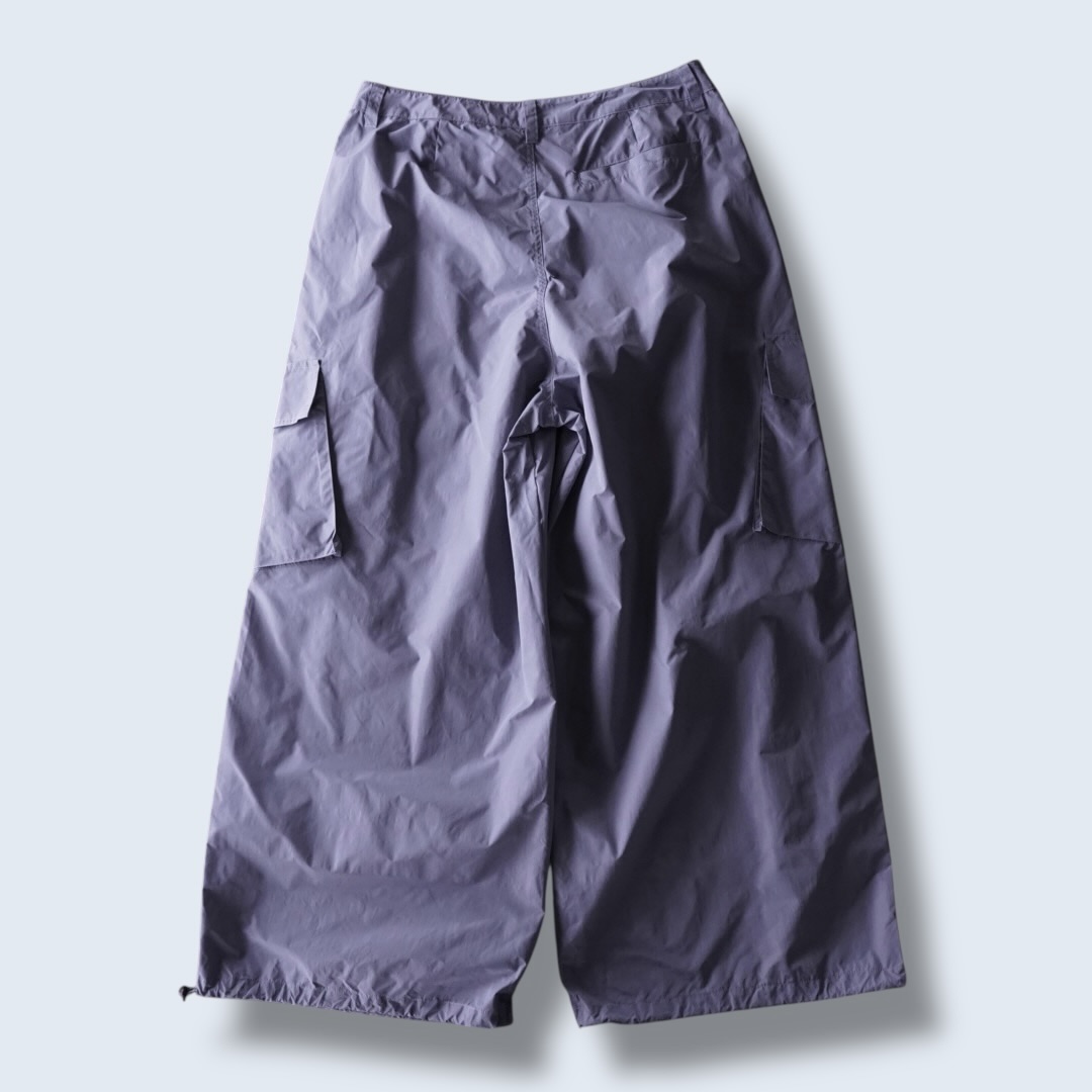 wide silhouette poly baggy pants