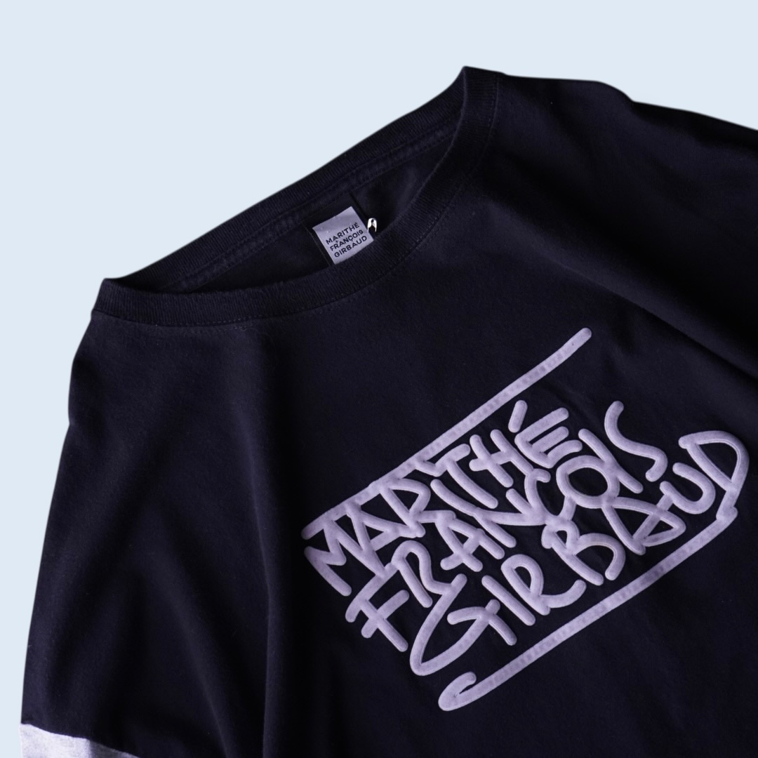 【MARITHE FRANCOIS GIRBAUD】oversized emboss logo L/S tee