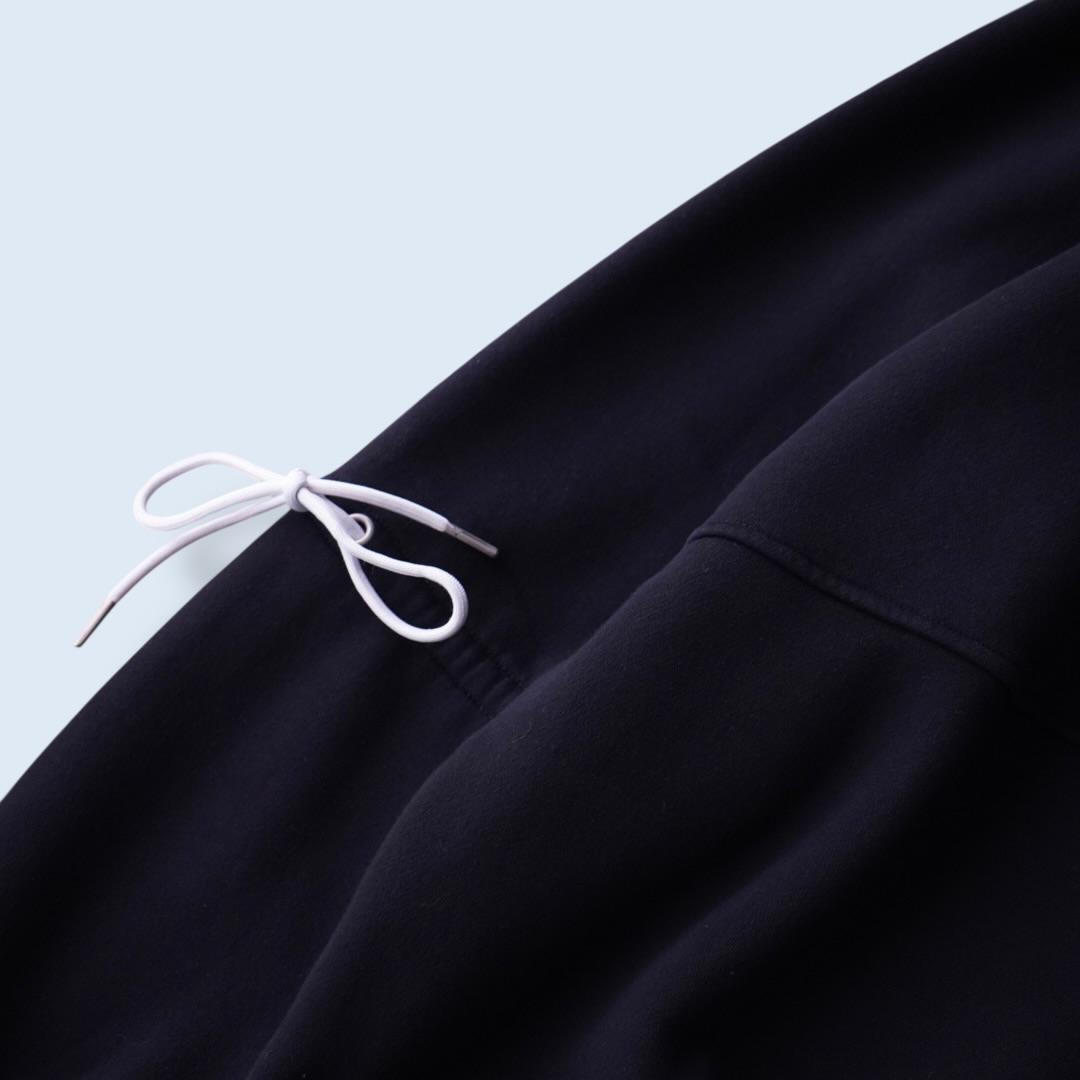 lace up ribbon design half zip sweat