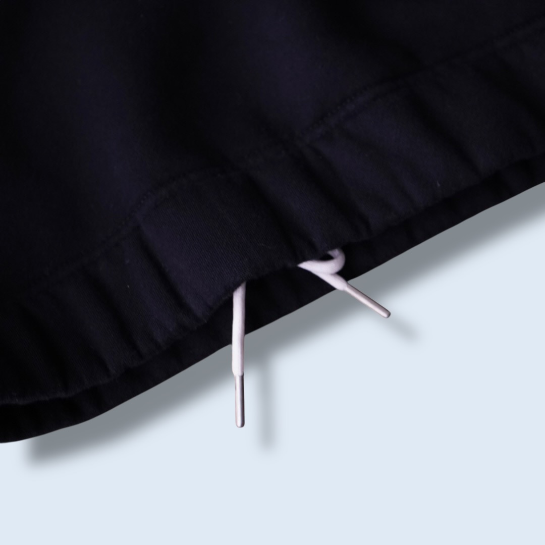 lace up ribbon design half zip sweat