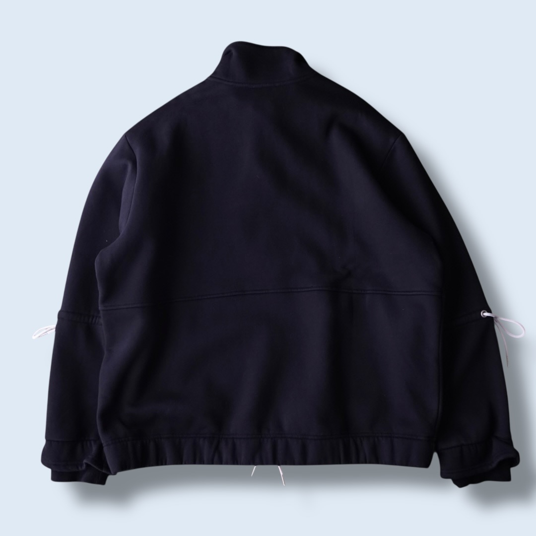 lace up ribbon design half zip sweat