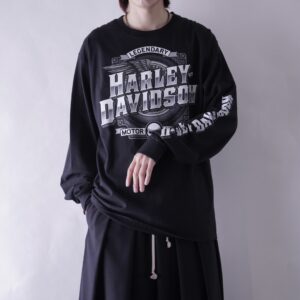【HARLEY-DAVIDSON】DEAD STOCK double side arm print L/S tee