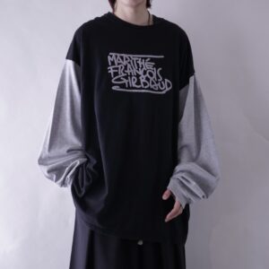 【MARITHE FRANCOIS GIRBAUD】oversized emboss logo L/S tee