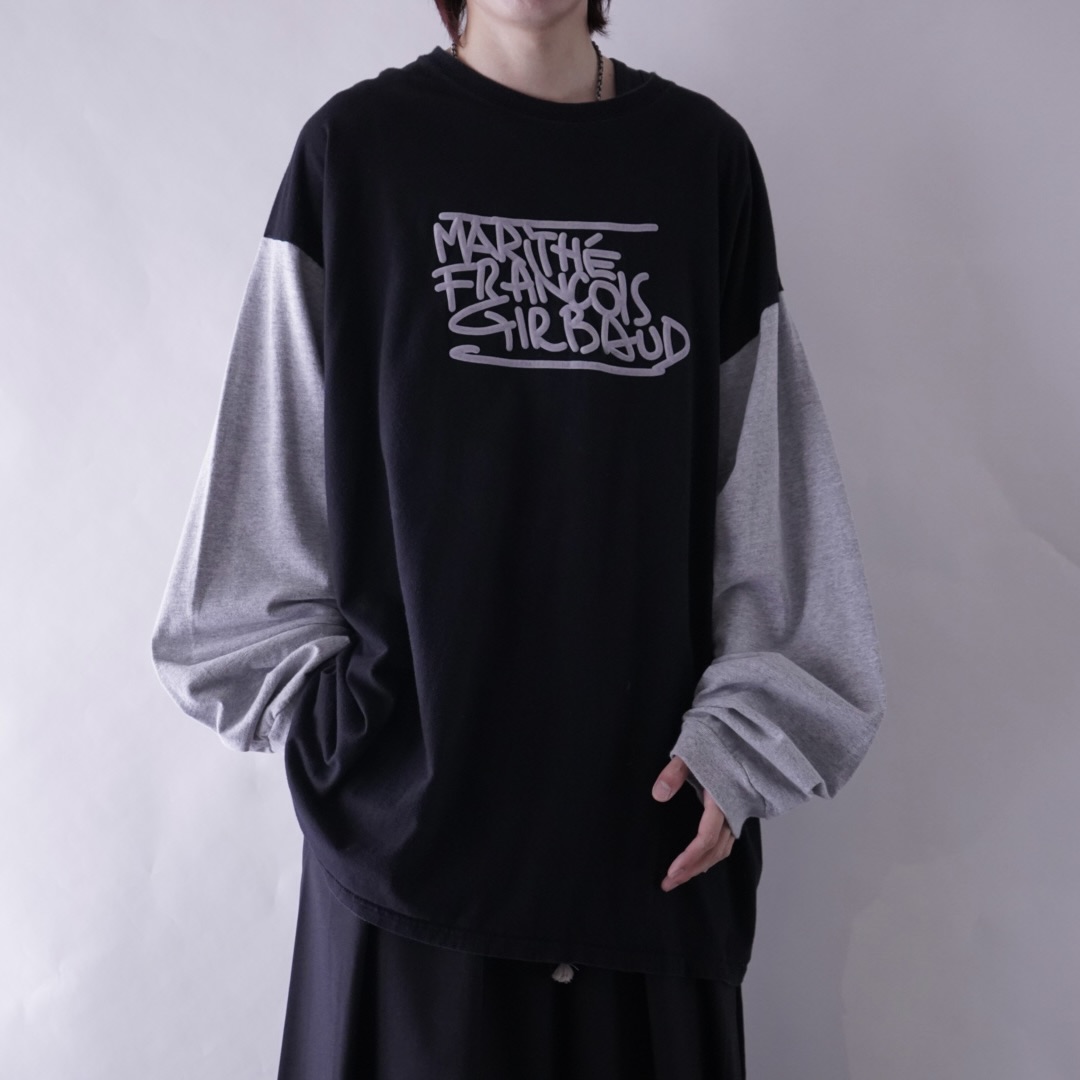 【MARITHE FRANCOIS GIRBAUD】oversized emboss logo L/S tee