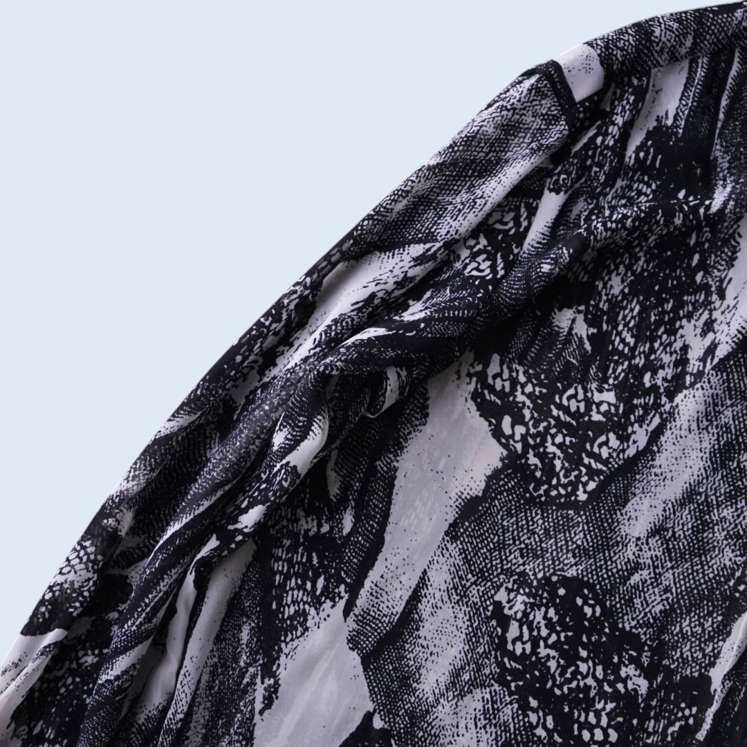 geometric pattern see-through shirt