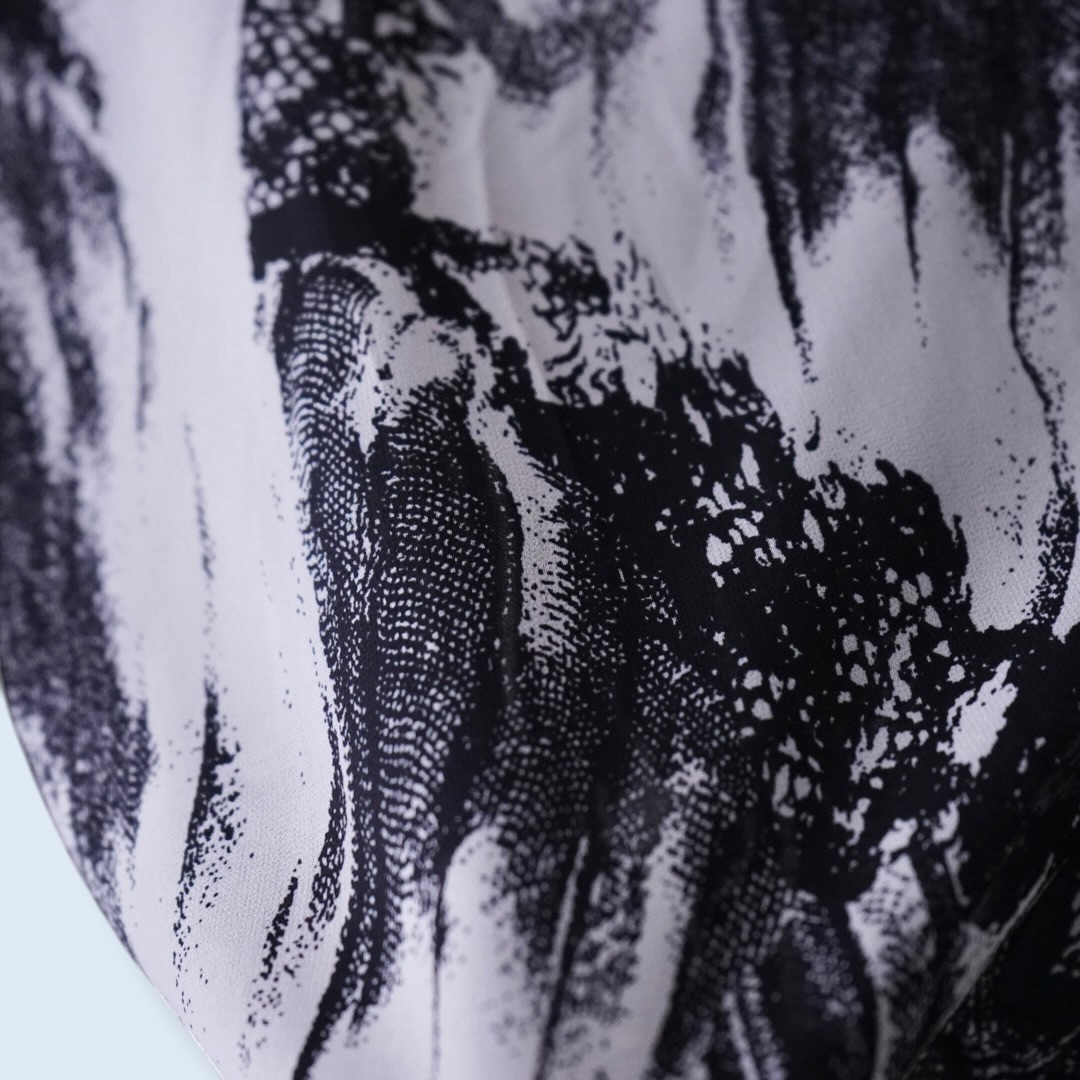 geometric pattern see-through shirt