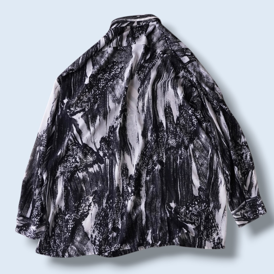 geometric pattern see-through shirt