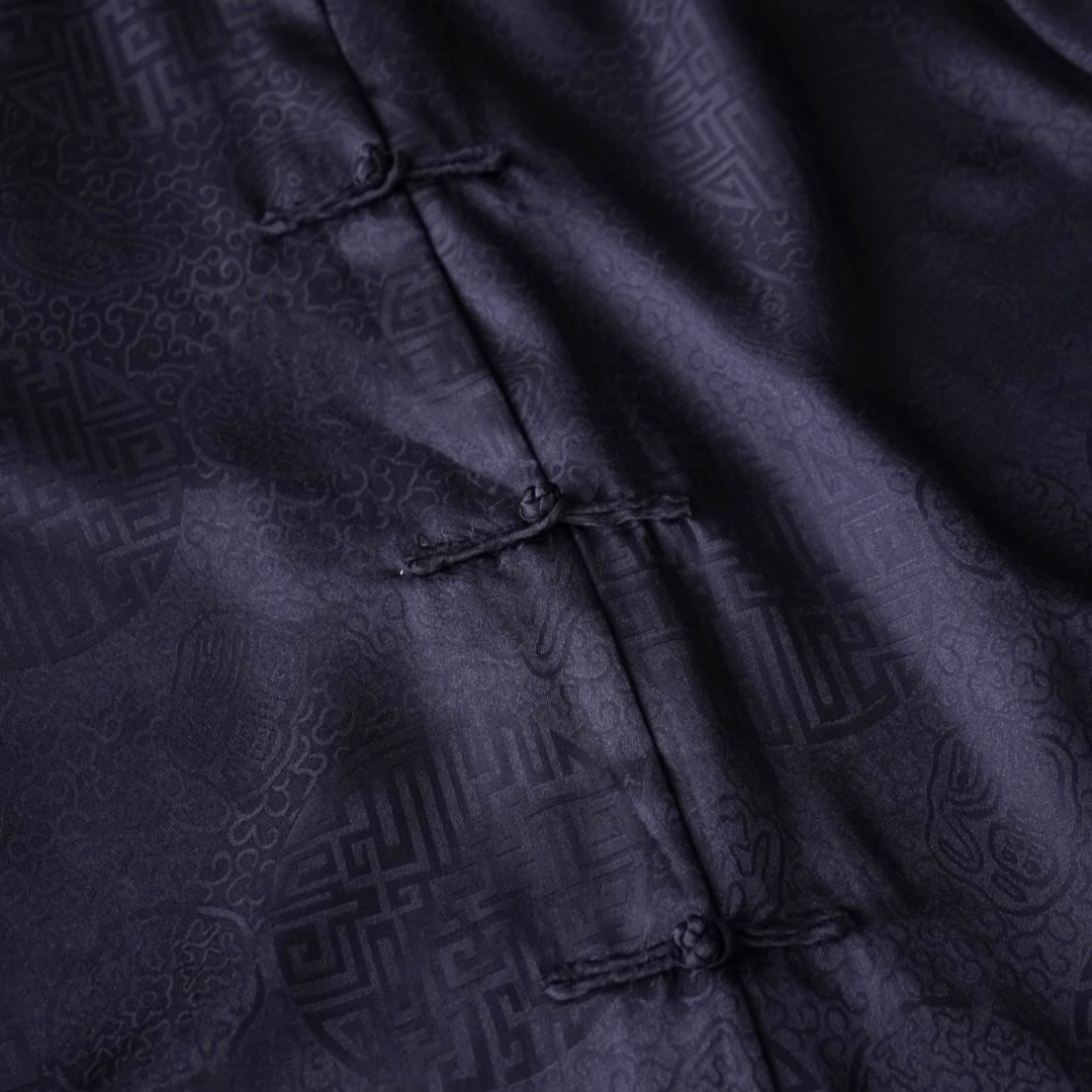 black × yellow reversible China shirt