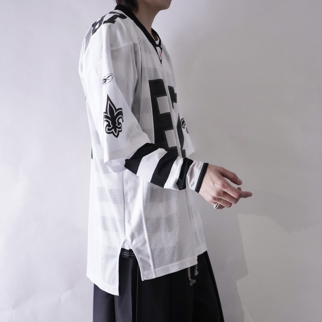 black × white border L/S tee