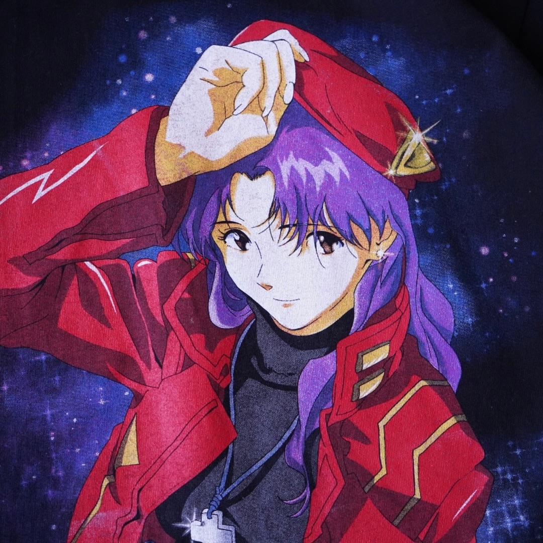 "ミサトさんピン/ エヴァンゲリオン" print tee