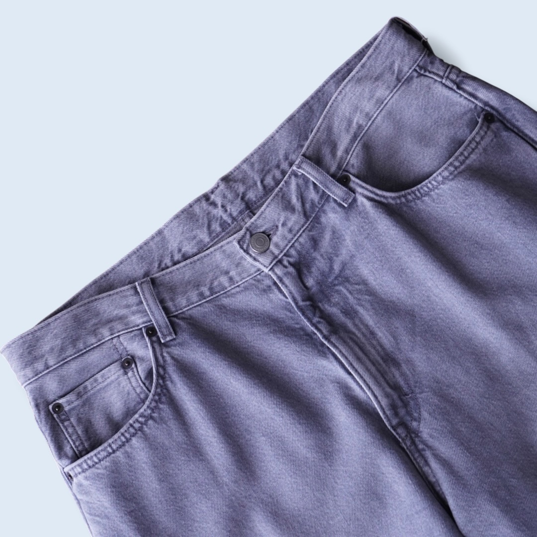concrete ice gray super wide baggy denim pants