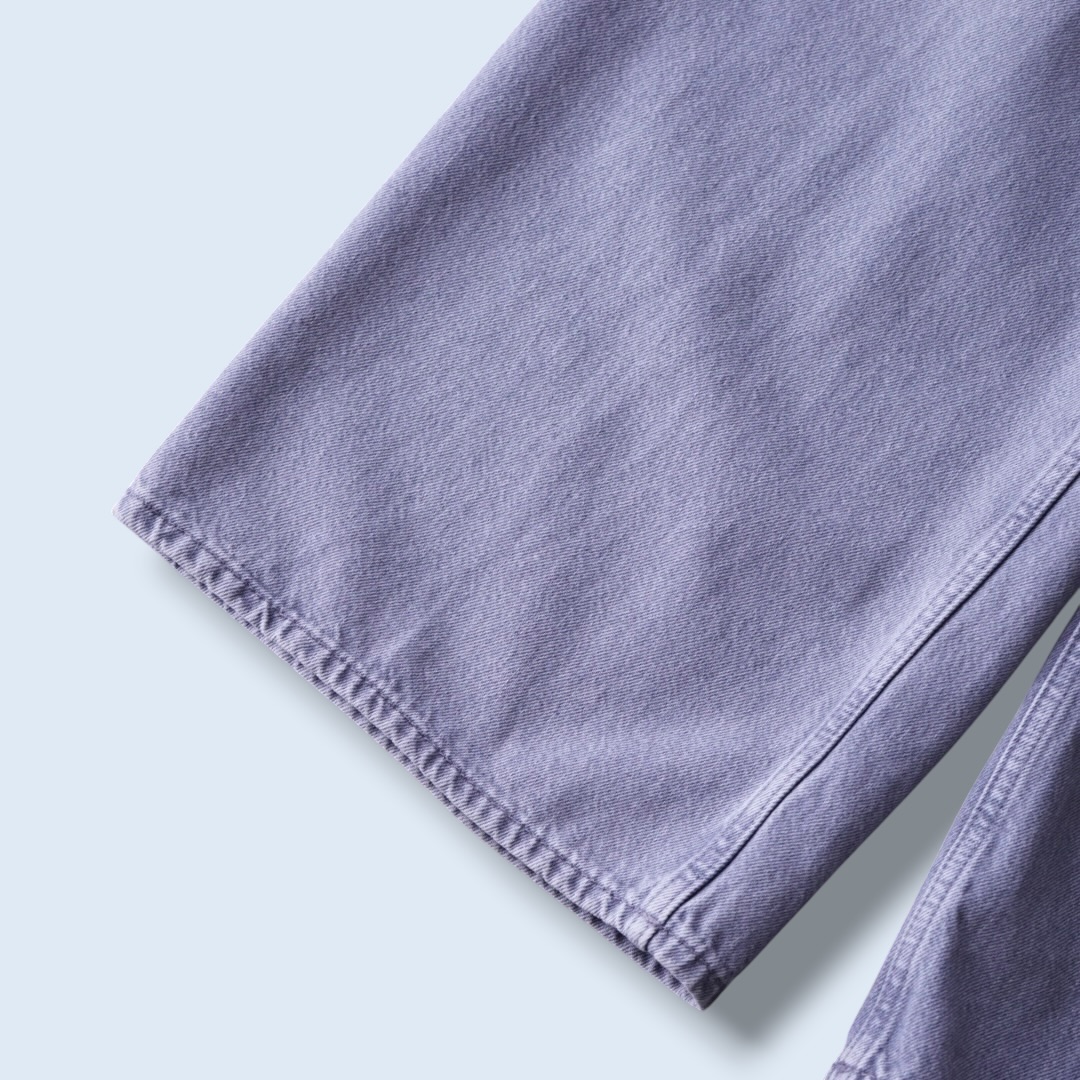 concrete ice gray super wide baggy denim pants