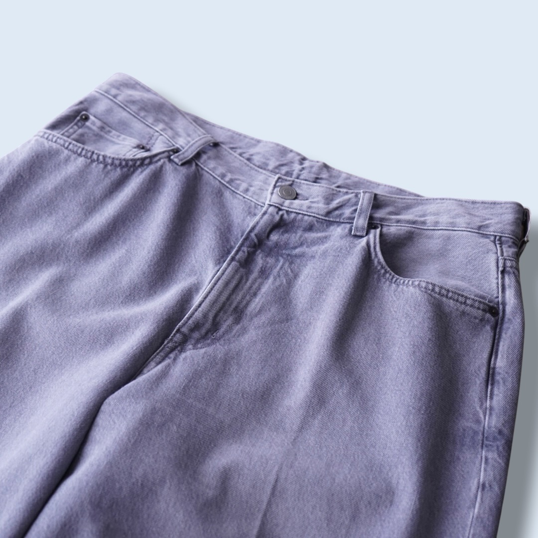 concrete ice gray super wide baggy denim pants