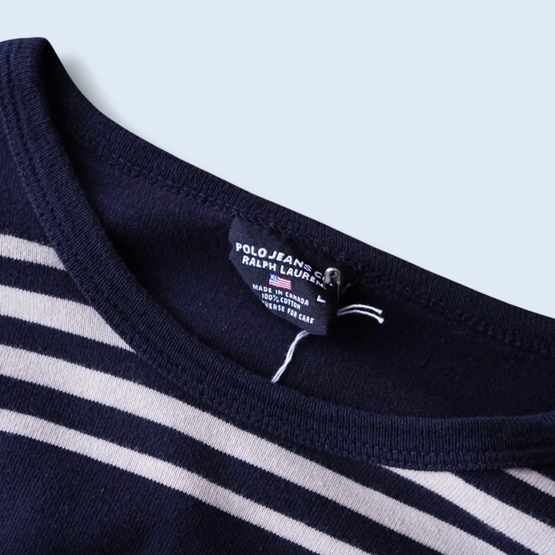 【RalphLauren】oversized border L/S tee