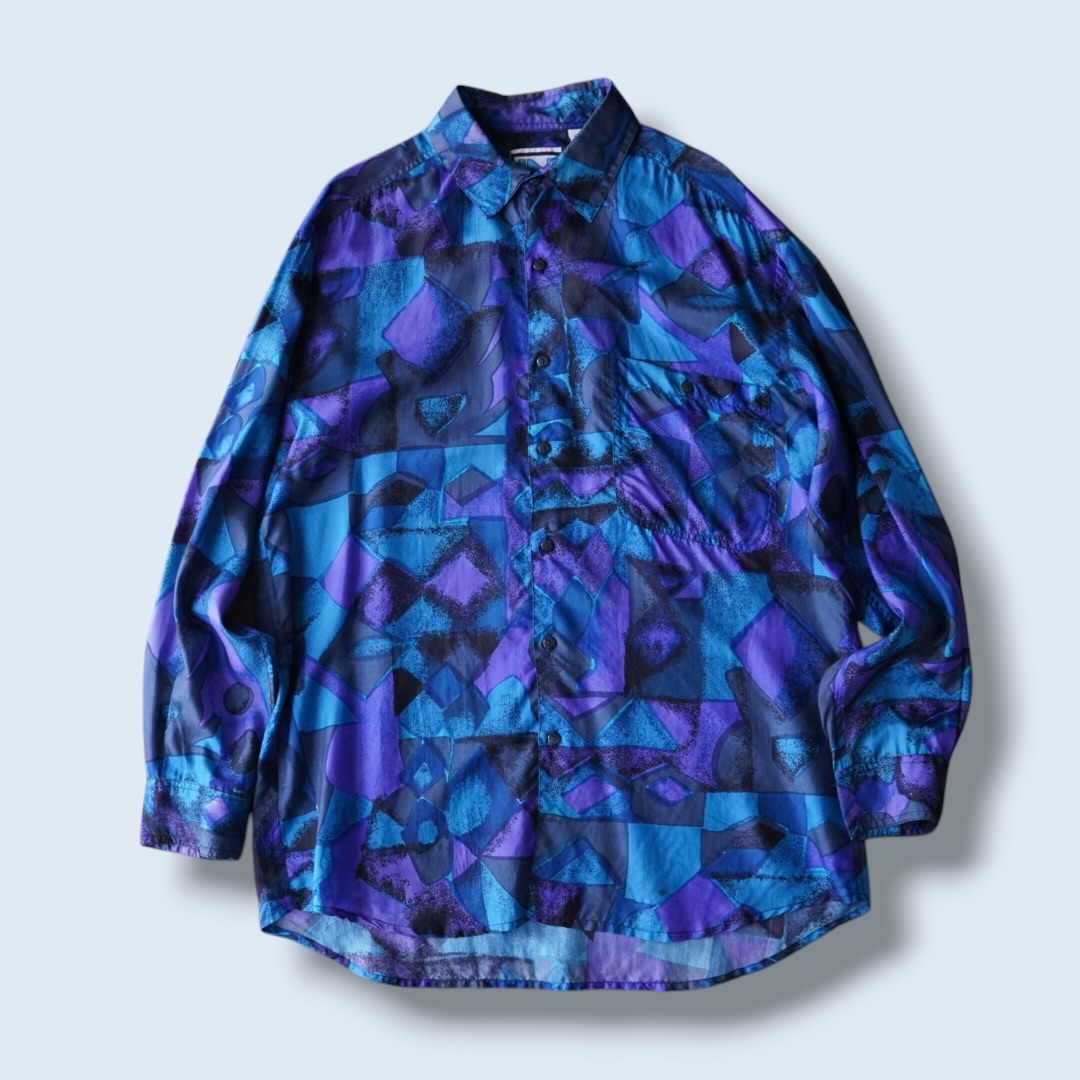art pattern terotero silk shirt