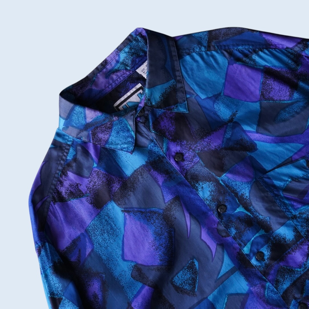art pattern terotero silk shirt