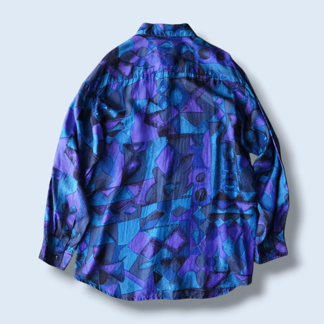 art pattern terotero silk shirt