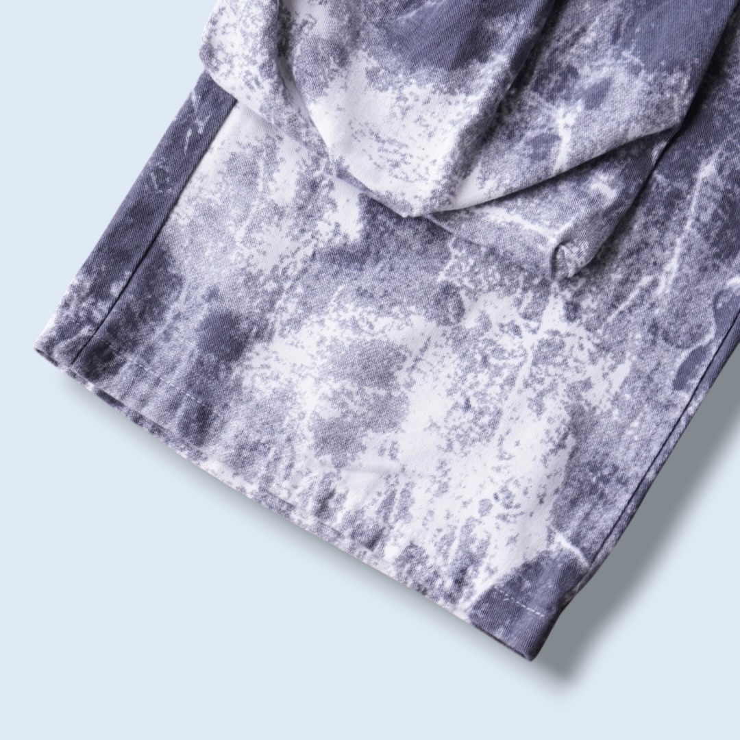monotone full graphic multi gimmick wide pants