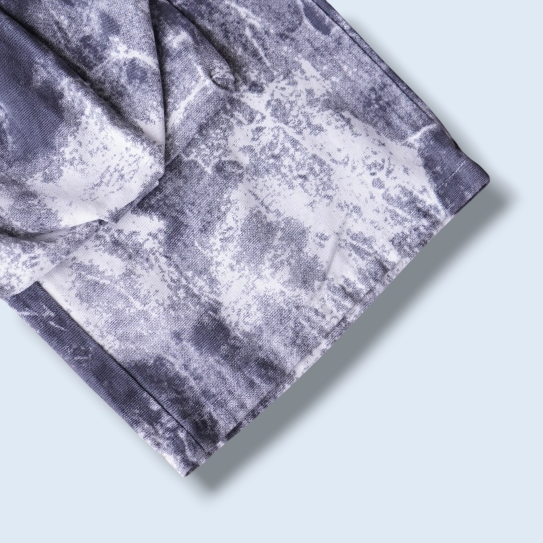 monotone full graphic multi gimmick wide pants