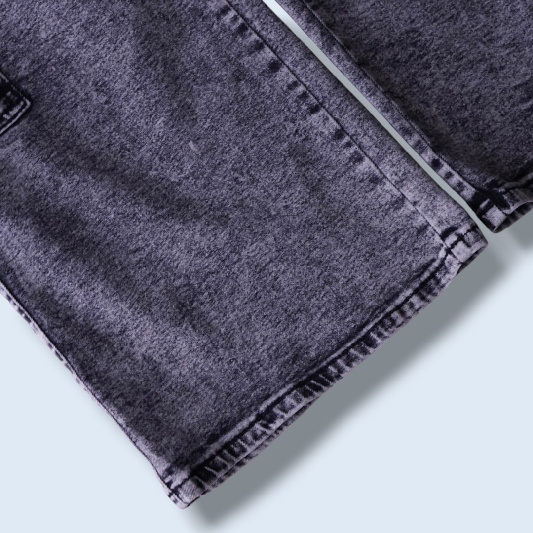 chemical fade black multi gimmick denim pants