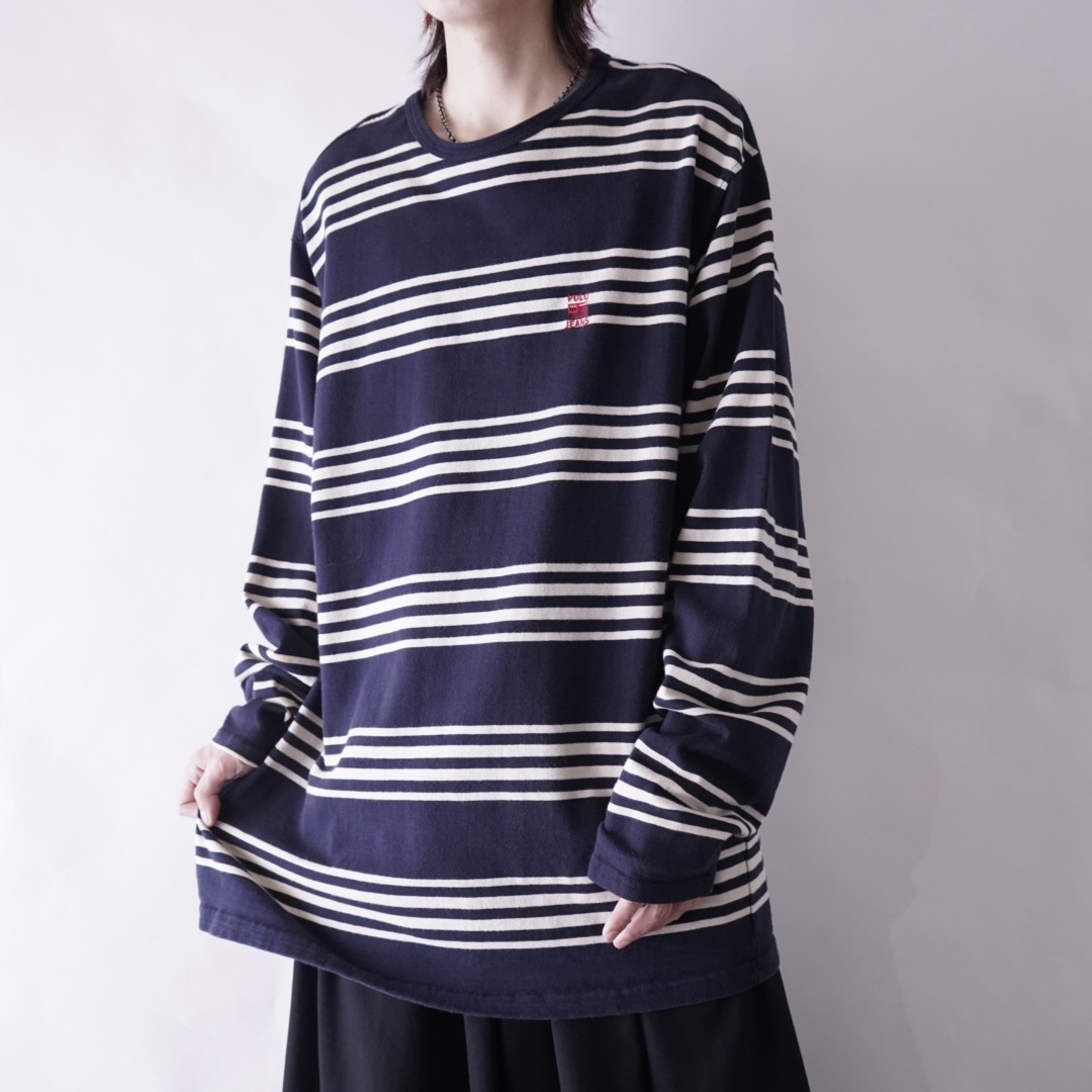 【RalphLauren】oversized border L/S tee