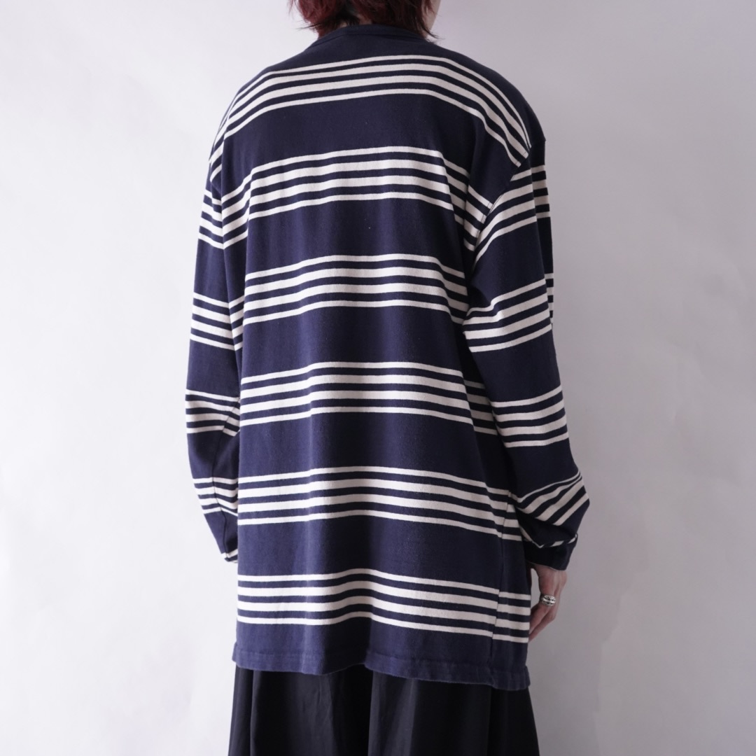 【RalphLauren】oversized border L/S tee