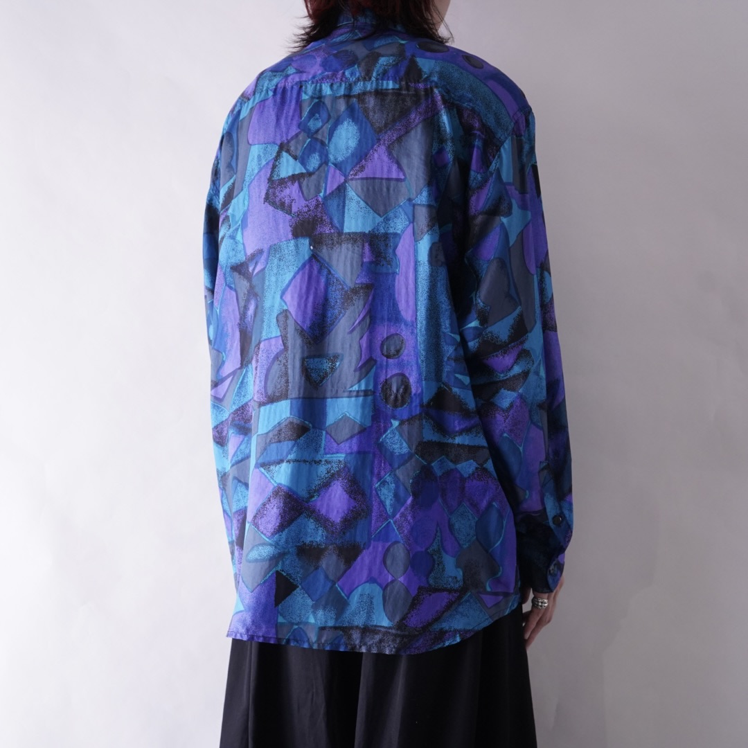 art pattern terotero silk shirt
