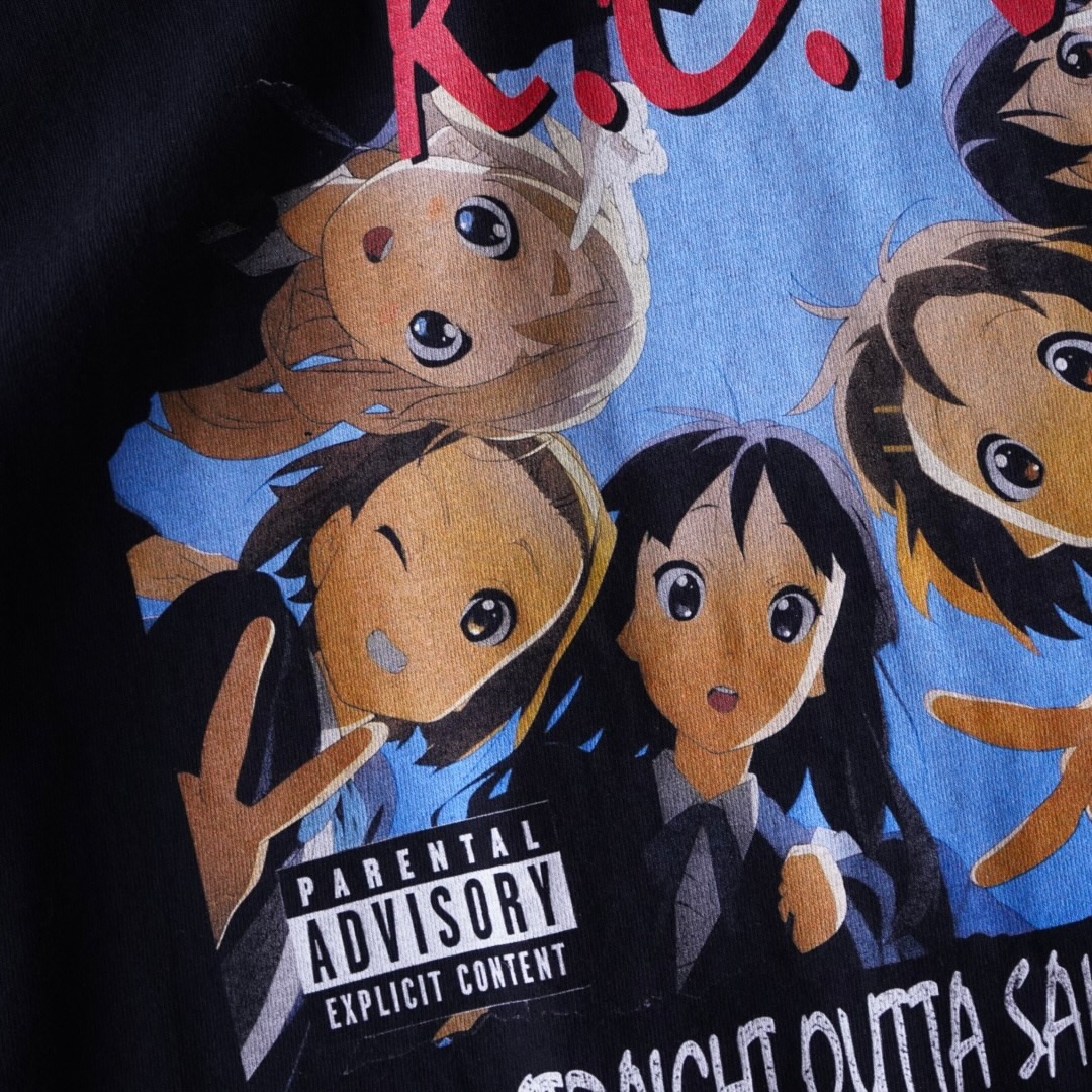 "ADVISORYジャケ写パロ / けいおん!" print tee