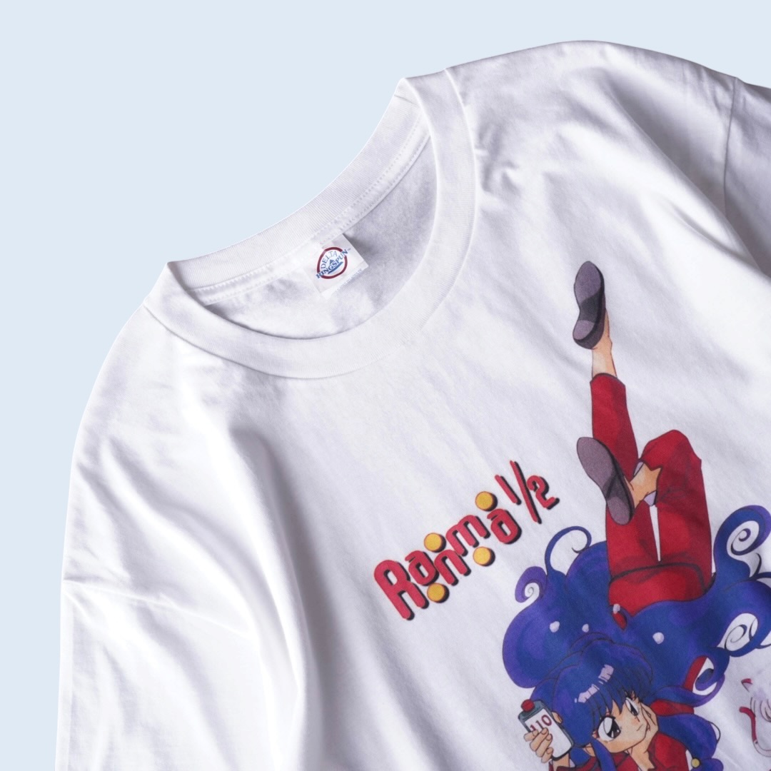 "寝そべりシャンプー / らんま1/2" print tee