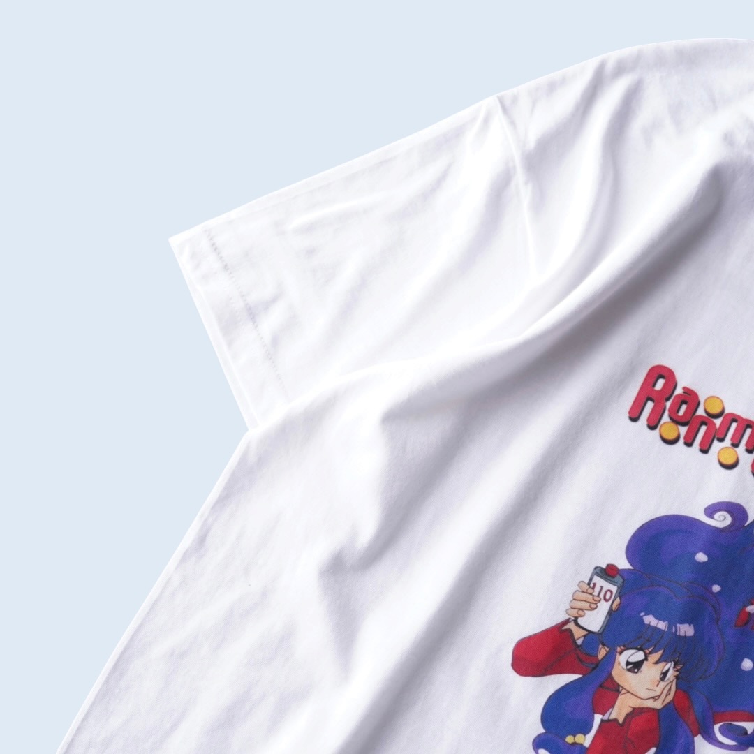 "寝そべりシャンプー / らんま1/2" print tee