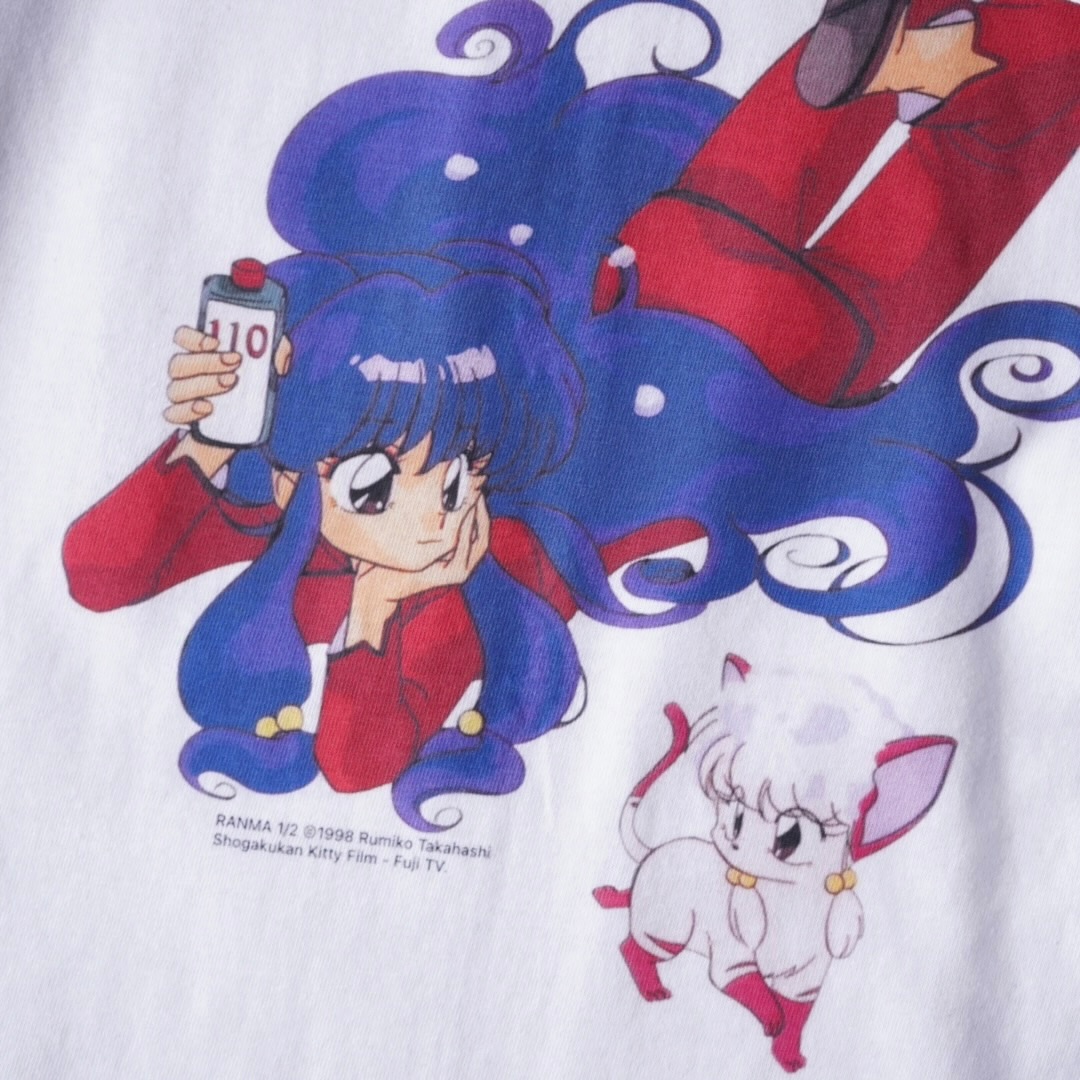 "寝そべりシャンプー / らんま1/2" print tee