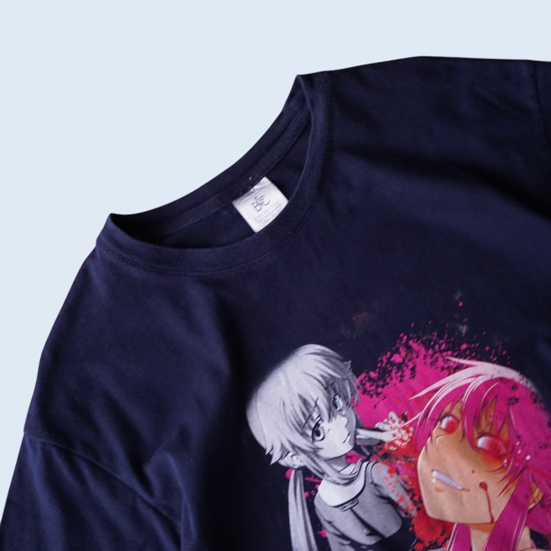 "我妻由乃ピン / 未来日記" print tee