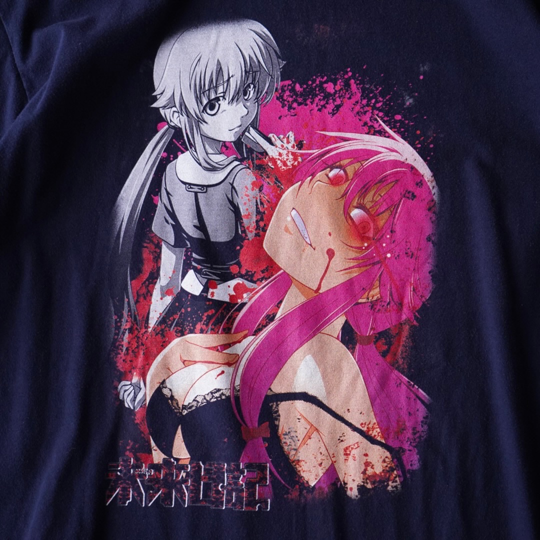"我妻由乃ピン / 未来日記" print tee