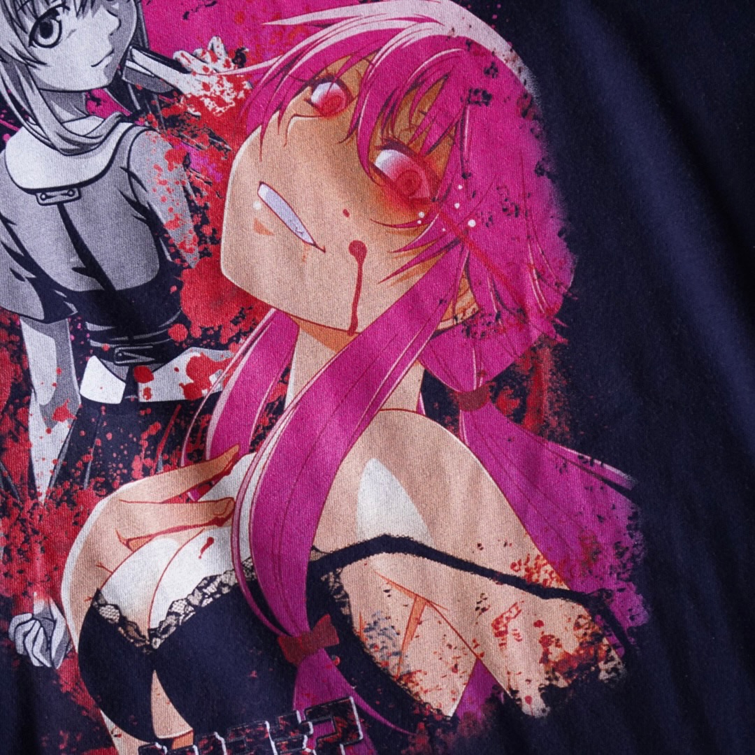 "我妻由乃ピン / 未来日記" print tee