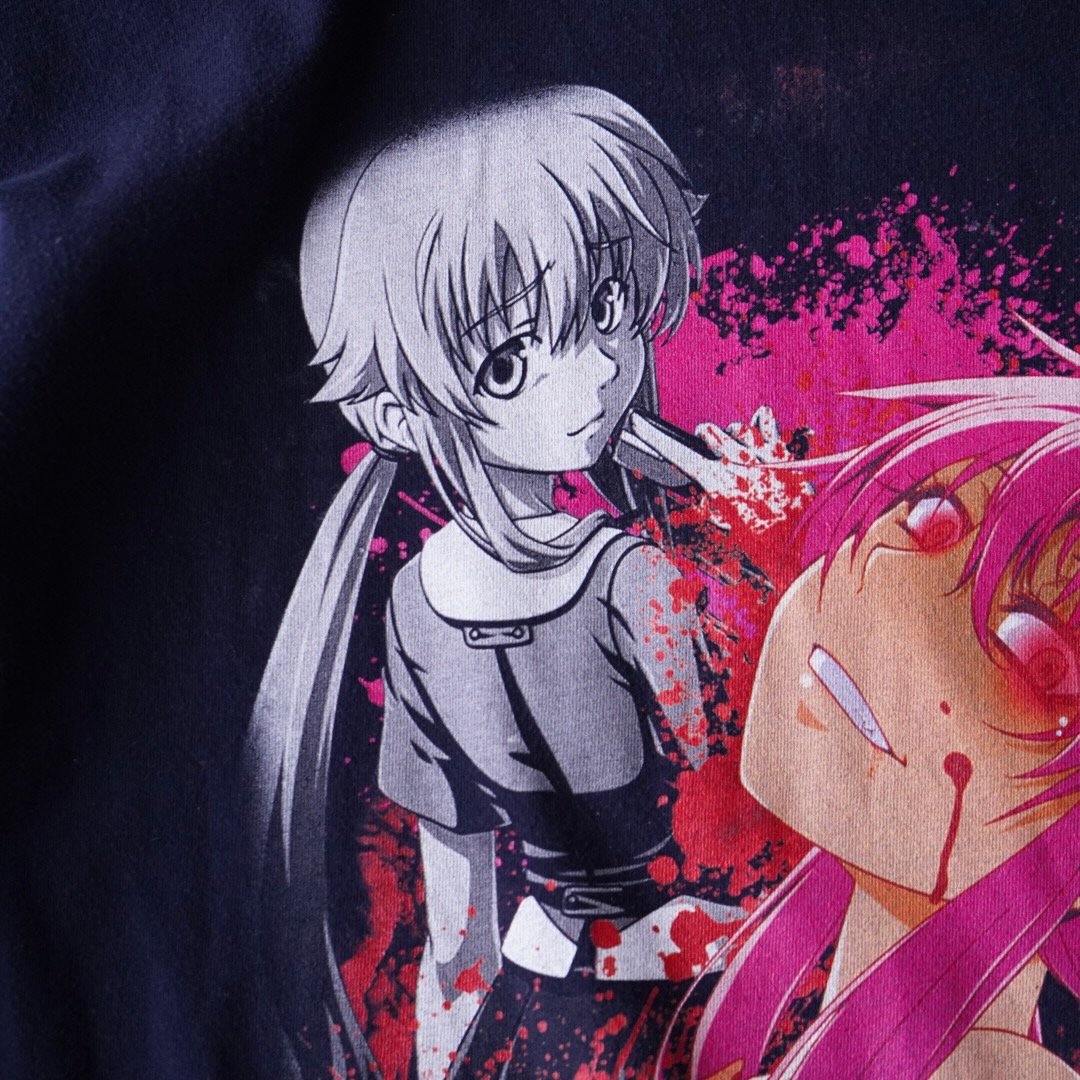 "我妻由乃ピン / 未来日記" print tee