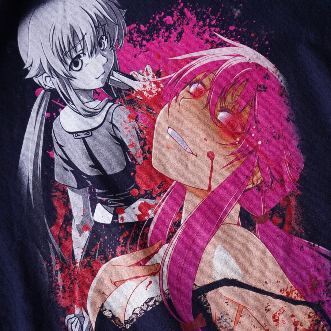 "我妻由乃ピン / 未来日記" print tee