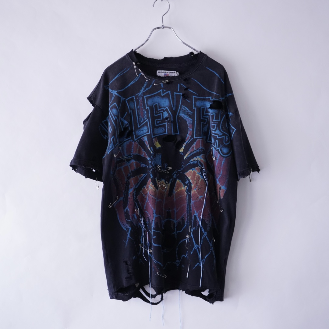 【Remake / Dark Side】blue spider print 