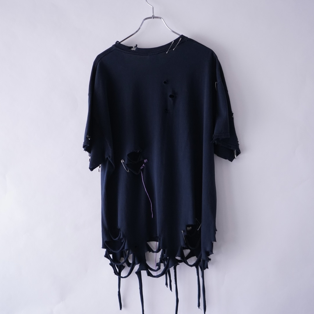 【Remake / Dark Side】death core "BORO × EMBROIDERY" remake tee