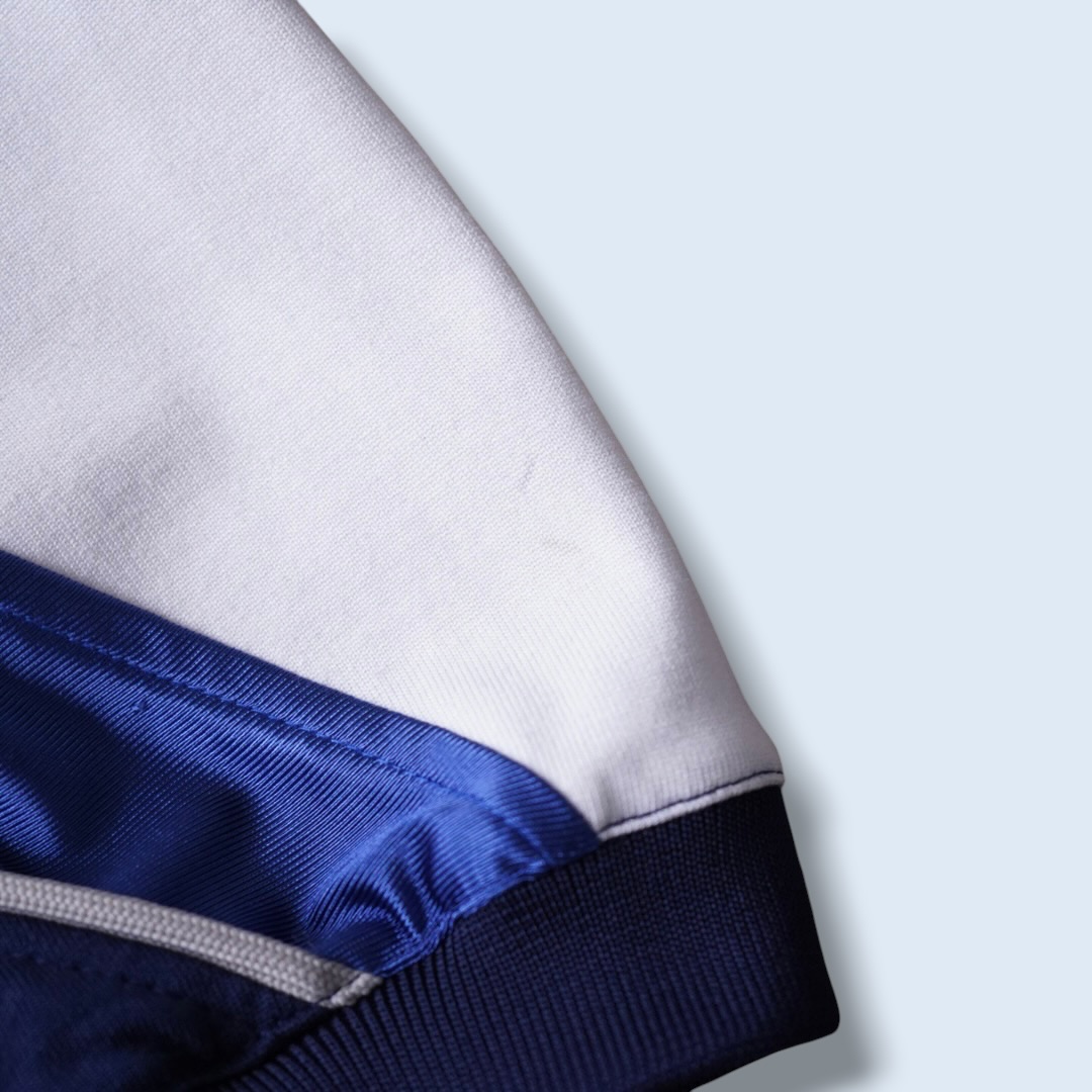 【NIKE】glossy blue × white wappen design game shirt