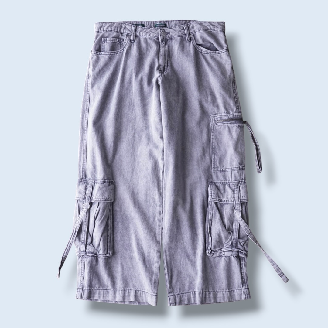 dpape lyocell fabric multi gimmick wide cargo pants