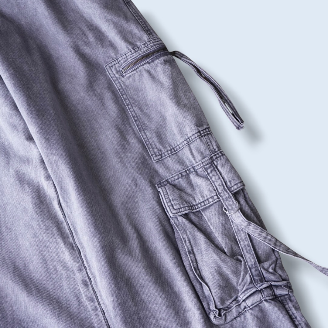 dpape lyocell fabric multi gimmick wide cargo pants