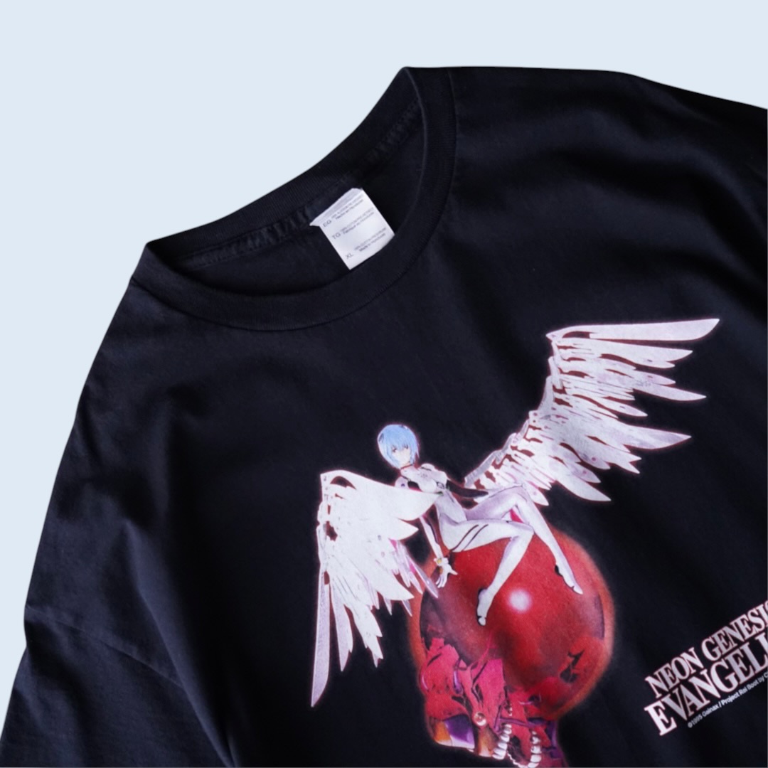 "綾波サードインパクトリャンメン / エヴァンゲリオン" double side print tee