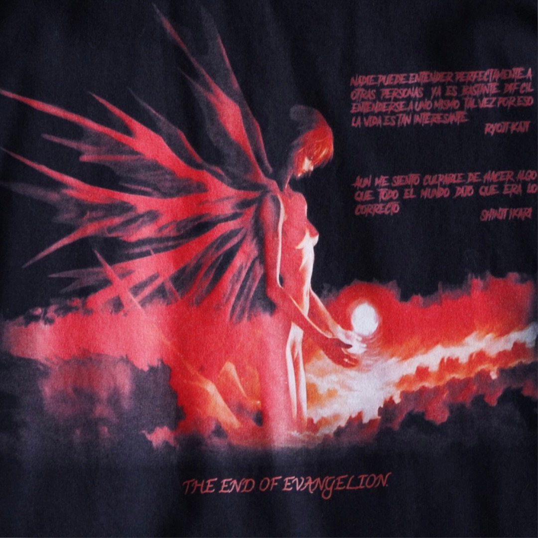 "綾波サードインパクトリャンメン / エヴァンゲリオン" double side print tee