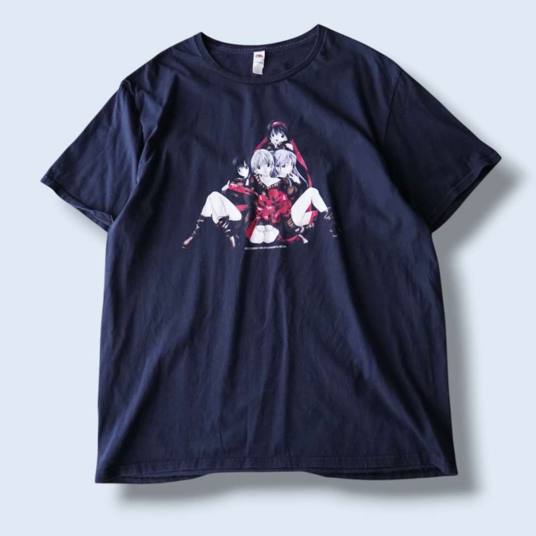 "ヒロイン集合 / いちご100%" print tee