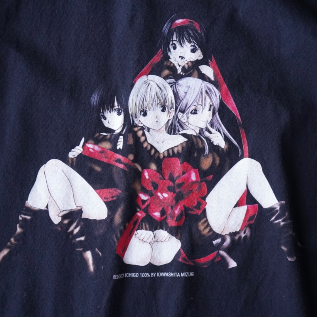 "ヒロイン集合 / いちご100%" print tee