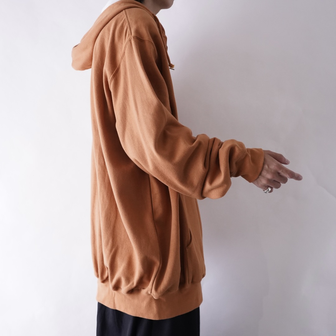 【KING SIZE】monster oversized mustered color thermal lining zip parka