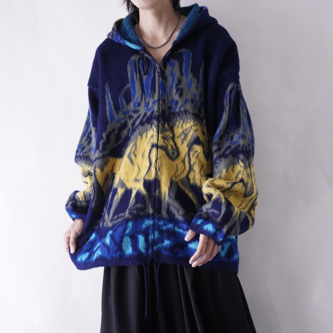 oversized rare color Ecuador knit jacket