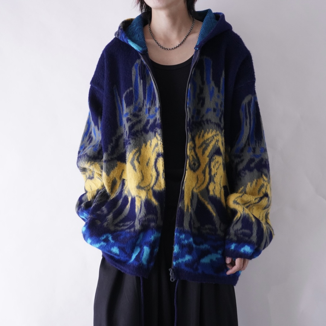 oversized rare color Ecuador knit jacket