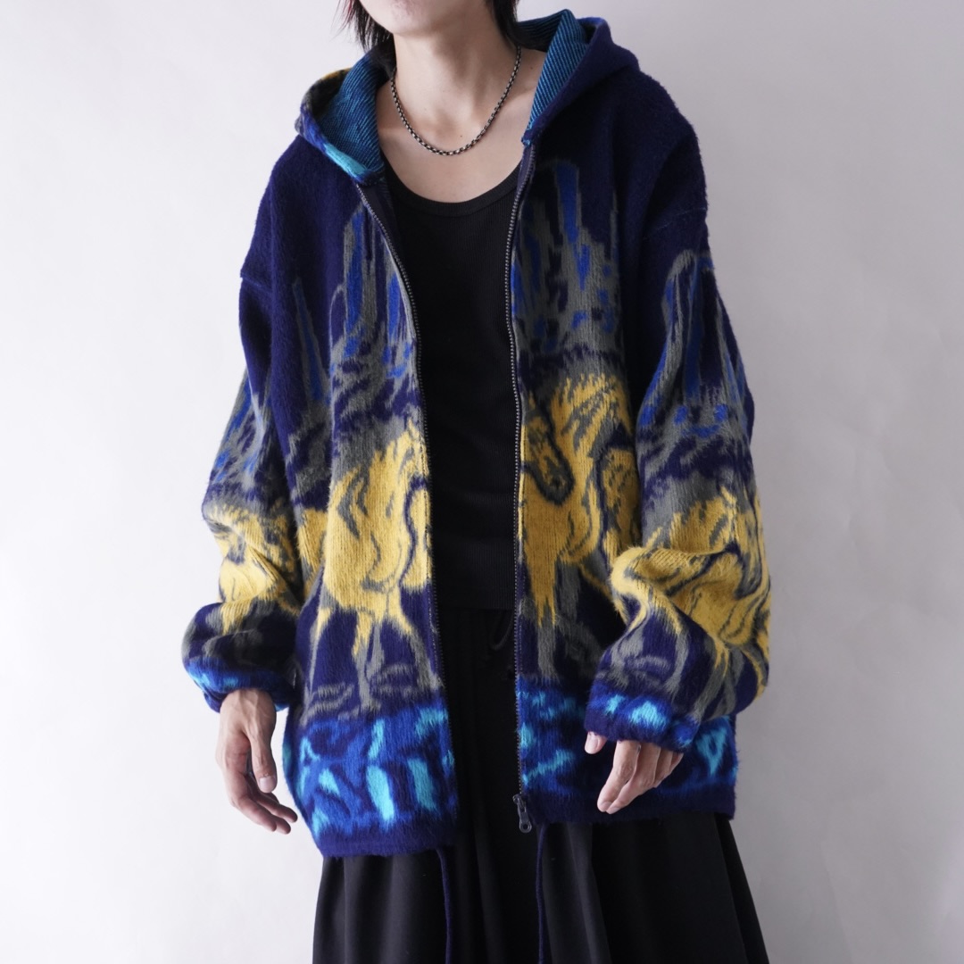 oversized rare color Ecuador knit jacket